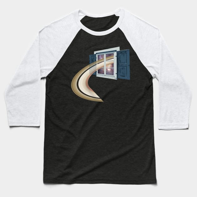 Saturn's Rings Baseball T-Shirt by Fjordly